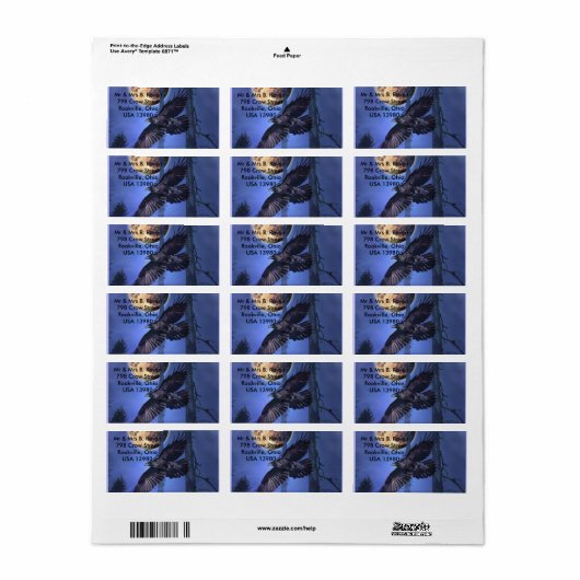 RavenおよびMoonラベル ラベル (フルシート)