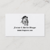 Ravenとスカルのブロガーのカード 名刺 (裏面)