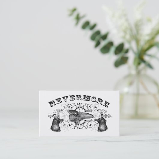 RavenとCrowsゴシックのプロファイル 名刺 (スタンド正面)