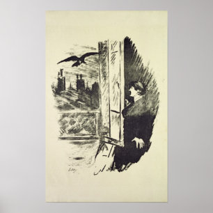 「RavenのためのManet のイラストレーション ポスター