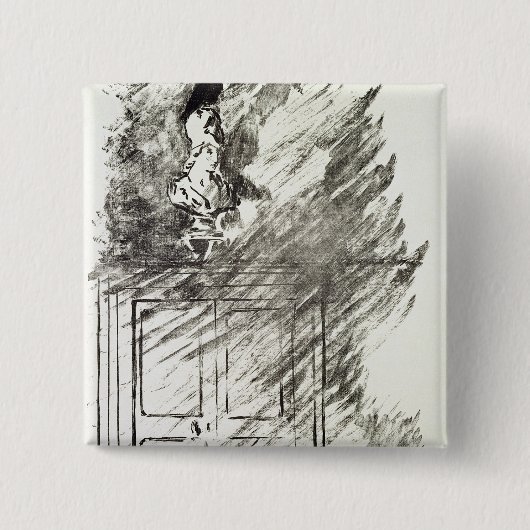 「RavenのためのManet |のイラストレーション 缶バッジ (正面)