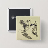 「RavenのためのManet |のイラストレーション 缶バッジ (正面&裏面)