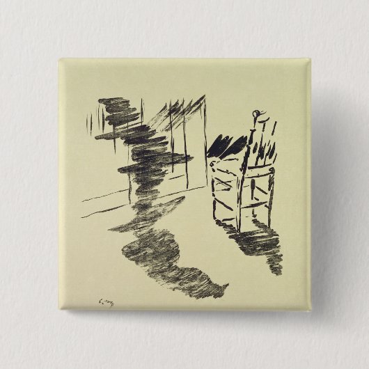 「RavenのためのManet |のイラストレーション 缶バッジ (正面)