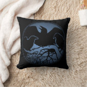 Ravenアートピロー先住民スピリットアニマルRavenピロー クッション (ブランケット)