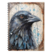 Ravenイラストレーションと水彩ノートブック ノートブック (正面)