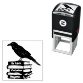 Ravenクラシック ex librisスタンプ付きブックスタック セルフインキングスタンプ (インサイチュ)