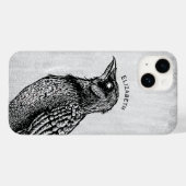 Ravenゴシック白黒ホラーインクスケッチ名 Case-Mate iPhoneケース (裏面 (横))
