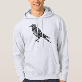 Ravenゴシック黒白ホラーインクスケッチ パーカ
