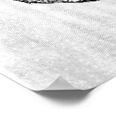 Ravenゴシック黒白ホラーインクスケッチ ポスター (角)