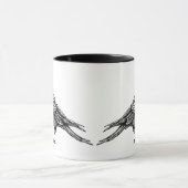 Ravenゴシック黒白ホラーインクスケッチ マグカップ (中央)