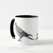 Ravenゴシック黒白ホラーインクスケッチ マグカップ (正面左)