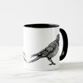 Ravenゴシック黒白ホラーインクスケッチ マグカップ (正面右)