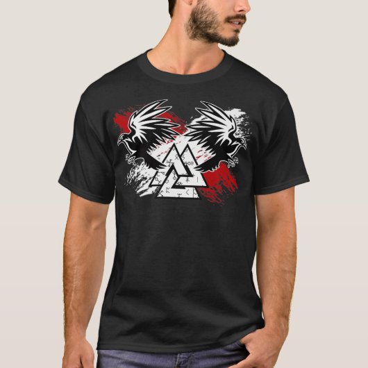 Ravenシャツ男性女性TシャツゴシックBIR Tシャツ (正面)