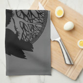 Ravenタオル最初の国Ravenアートティータオルギフト キッチンタオル (四つ折り)