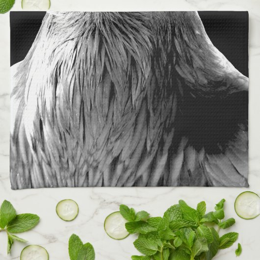 Ravenタオル精霊動物Ravenアート茶タオル贈り物 キッチンタオル (折り畳み)