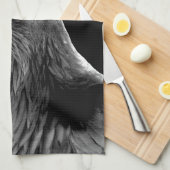 Ravenタオル精霊動物Ravenアート茶タオル贈り物 キッチンタオル (四つ折り)