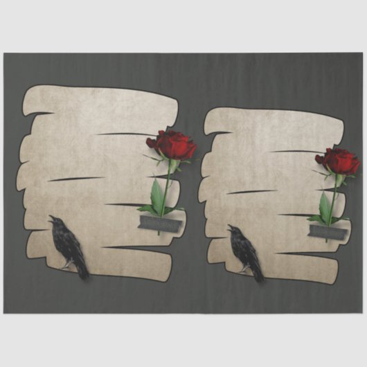 Ravenバラ紙ゴシック20x30デクページ  薄葉紙 (正面)