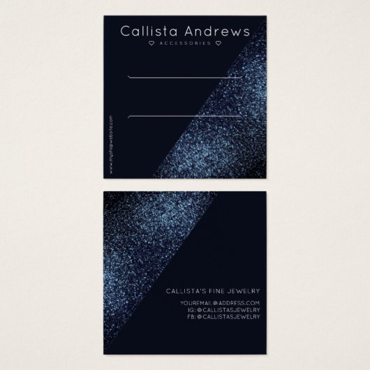 RavenブラックグリッターGeoハートヘアクリップ表示 (正面&裏面)