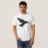 Raven飛んでいる Take-off Wildlifeアートシャツ Tシャツ (正面フル)