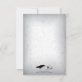 Raven、スカルとコー華美ナーGothic結婚式RSVP 出欠カード (裏面)