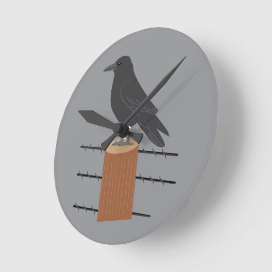 Raven ラウンド壁時計 (傾斜)