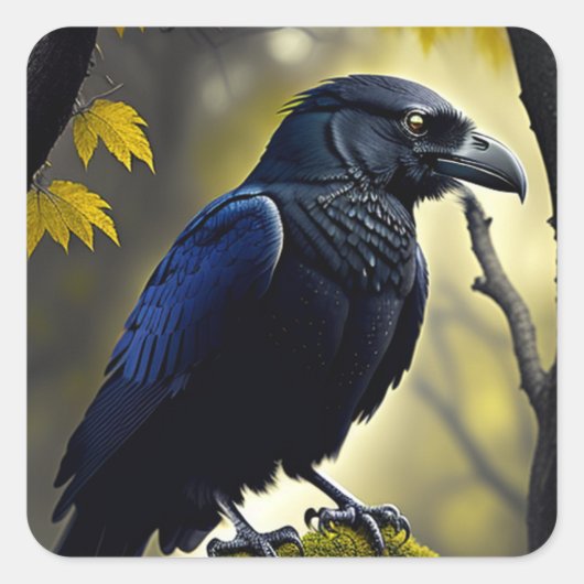 Raven 素朴 - Natures Guardian スクエアシール (正面)