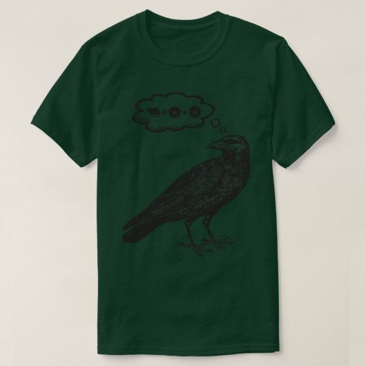 Raven 考え's of Food Wingspan Bird BoardゲームBl Tシャツ (デザイン正面)
