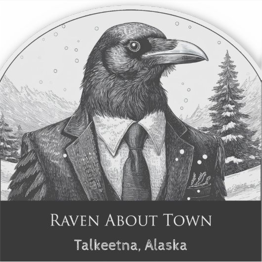Raven About Talkeetna - Cut Vinyl Sticker シール (正面)