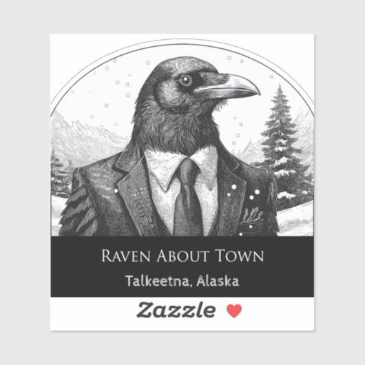 Raven About Talkeetna - Cut Vinyl Sticker シール (シート)