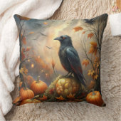 Raven and Pumpkin  – Dark Autumn Decor クッション (ブランケット)