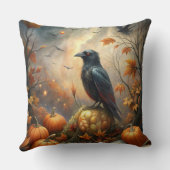 Raven and Pumpkin  – Dark Autumn Decor クッション (裏面)