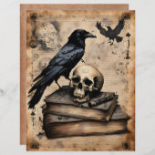 Raven and Skull Magic Scrapbook Paper (正面/裏面)