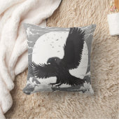 Raven And The Moon クッション (ブランケット)