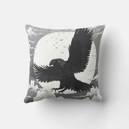 Raven And The Moon クッション (裏面)