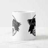 Raven Art Jumbo Mugs Crow カッコいい Art Cups & Mugs ジャンボコーヒーマグカップ (正面)