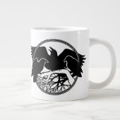Raven Art Jumbo Mugs Crow カッコいい Art Cups & Mugs ジャンボコーヒーマグカップ (右)