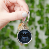 Raven Art Keychain Wildlife Crow / Raven Gives キーホルダー (手)