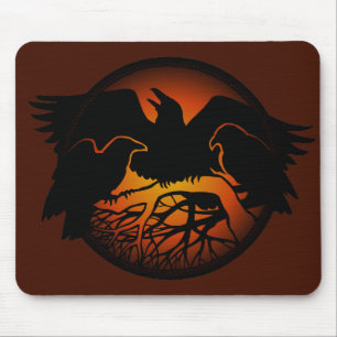 Raven Art Mouspads Crow Artカッコいい Computer Gift マウスパッド