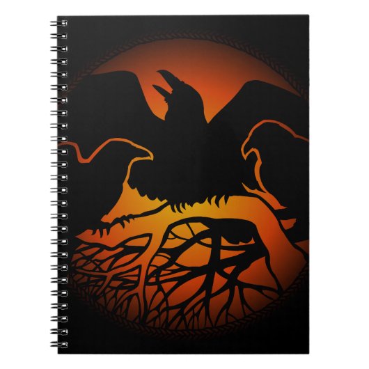 Raven Art Notebook Crow Art Journal Book ノートブック (正面)