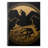 Raven Art Notebook Crow Art Journal Book ノートブック (正面)
