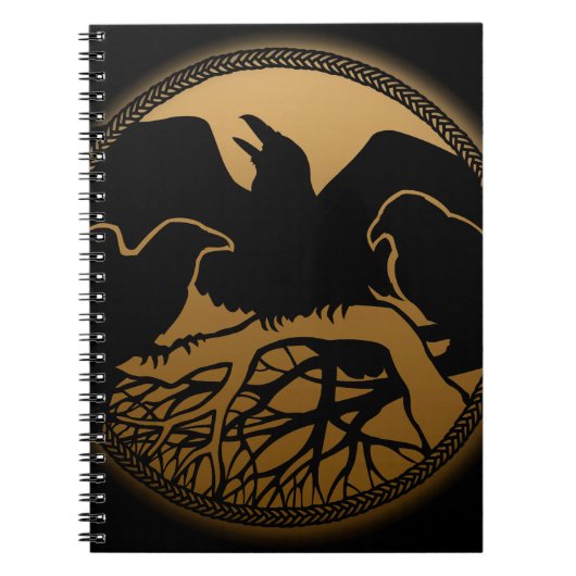 Raven Art Notebook Crow Art Journal Book ノートブック (正面)