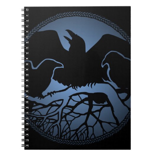 Raven Art Notebook Crow Art Journal Book ノートブック (正面)