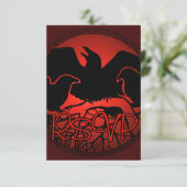 Raven Art RSVPパーソナライズされた先住民アートカード 招待状 (スタンド正面)