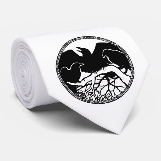 Raven Art Ties Wildlife Crow / Raven Nectie Gives ネクタイ (ロール)