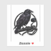 Raven Biker Sticker — Gothic Motorcycle Handlebar  シール (シート)