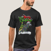 Raven BirdクリスマスデコレーションSanta Ravenクリスマス Tシャツ (正面)