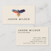 Raven Birdシルエットクラウドウォーターミニマルカラー 名刺 (正面/裏面)