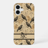 Raven & Botanical Phone Case – Vintage Style iPhone 16ケース (裏面)