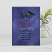 Raven & Chandelier in Purple Hazeハロウィーン招待状 招待状 (スタンド正面)