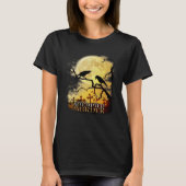 Raven Crow Attempted Murder Retro Moon Wiccan Paga Tシャツ (正面)